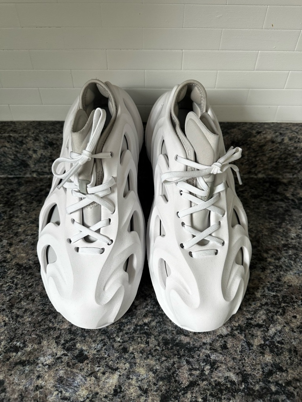 Adidas AdiFOM Q Men's Sneakers Casual Shoes White Grey Size 7 IE7447 Lace
